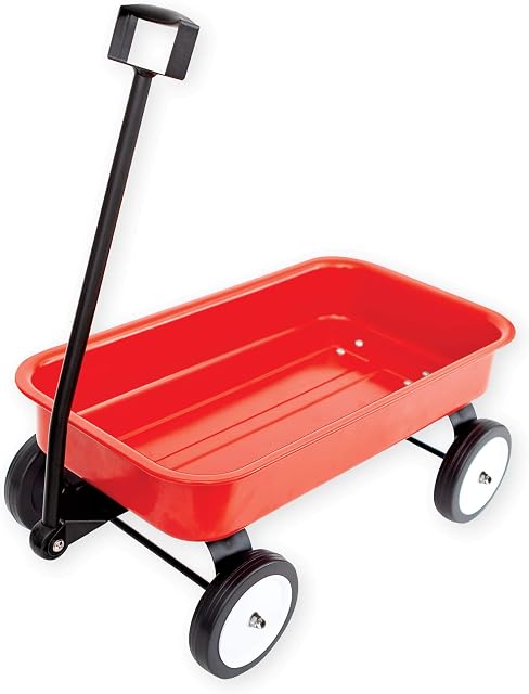 Gamez Galore Red metal Pull-Along Cart / Trailer, Red