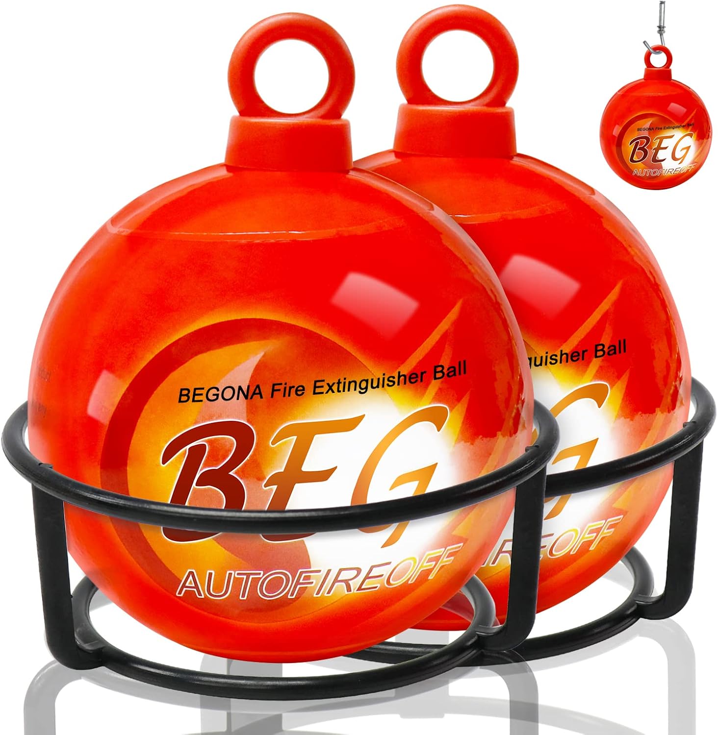 Automatic Portable Fire Ball Extinguisher with Bracket and Hook Mount, Fire Suppression Ball