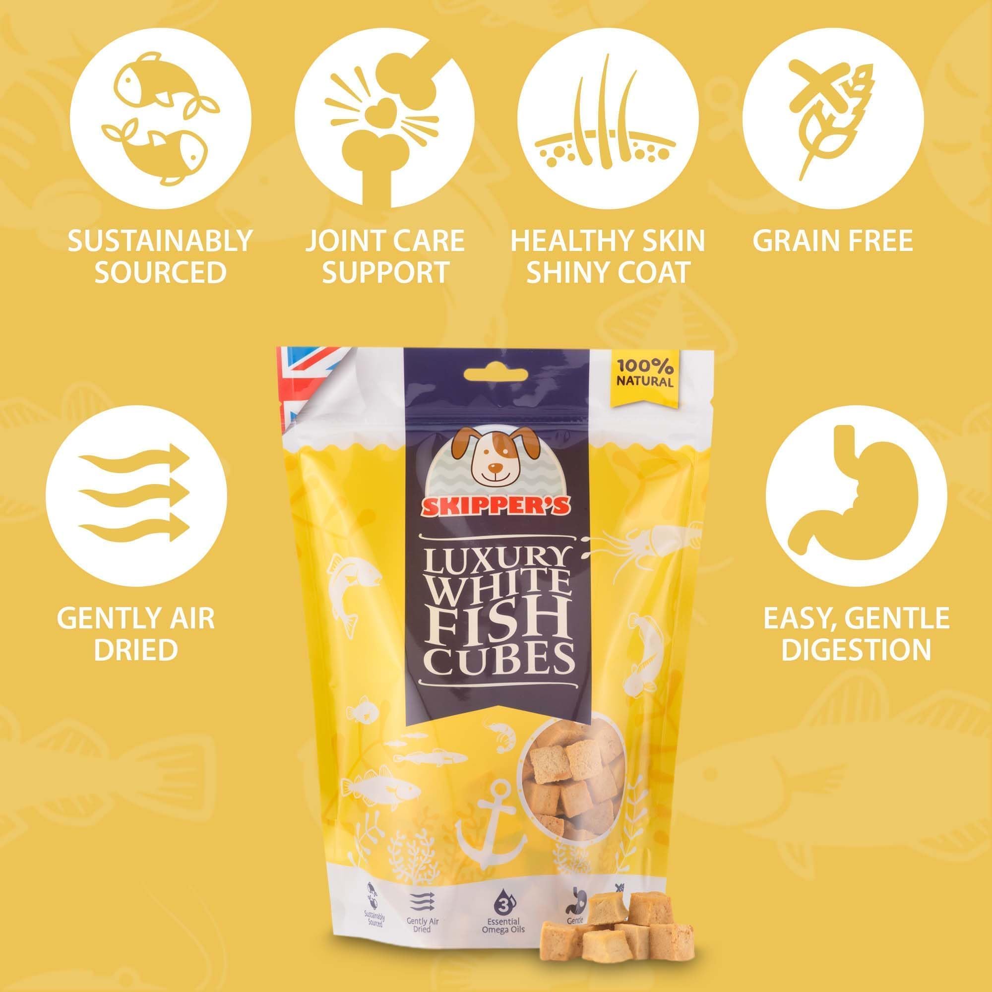 SKIPPER'S Luxury White Fish Cubes for Dogs, Grain & Cereal Free, Essential Source of Omega 3 Oils, Low Fat & Hypoallergenic - Image 4