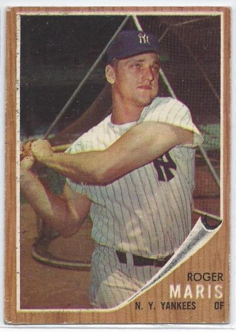 Baseball MLB 1962 Topps #1 Roger Maris corner wear no creases decent centering Yankees