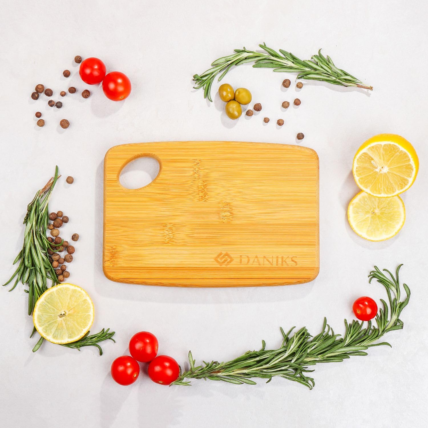 Daniks 100% Organic Bamboo Cutting Board 9x6