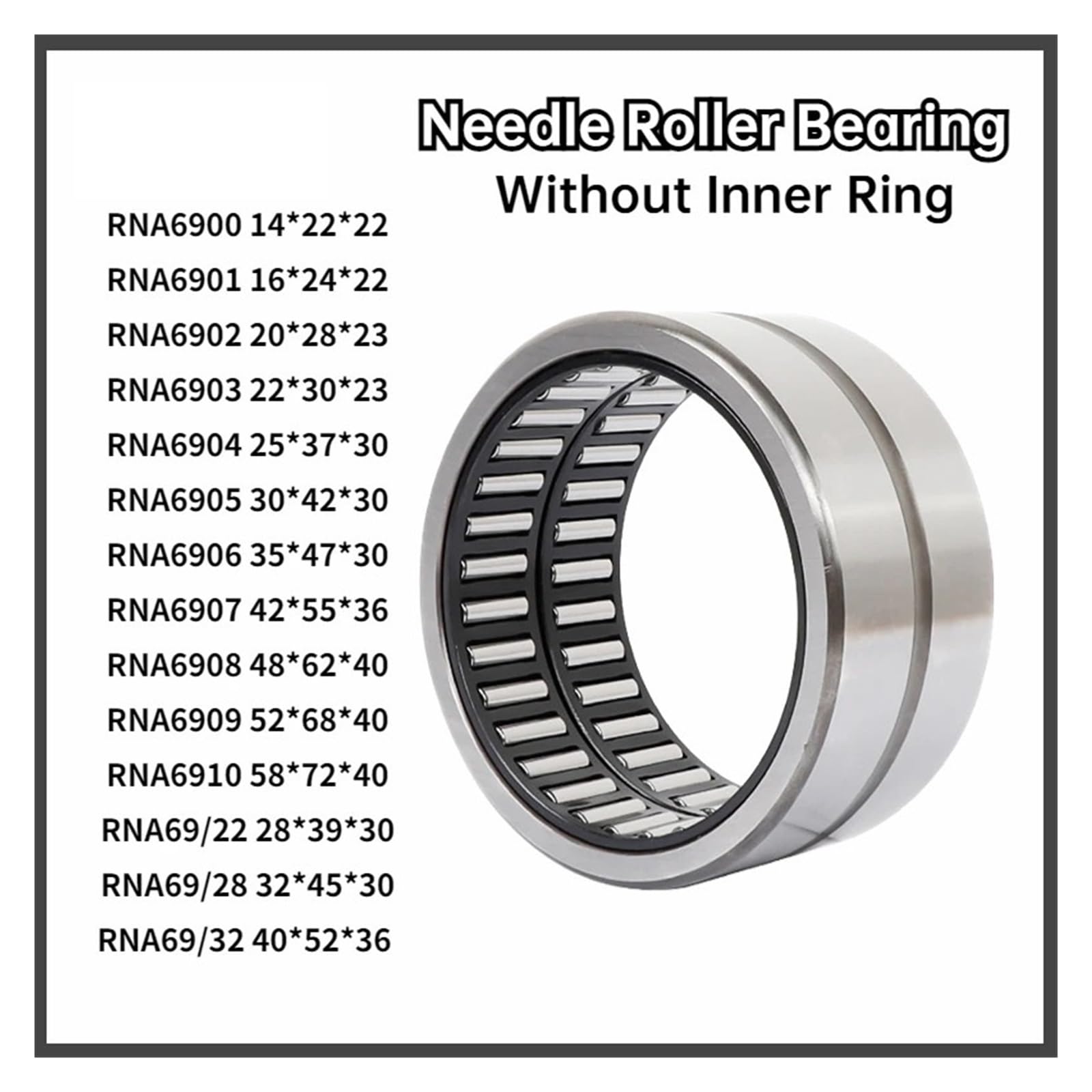 1 Uds rodamiento de Agujas RNA6900 6901 6902 6903 6904 diámetro Interior 14 16 20 22 25 28 30 32 35 40 42 48 52 mm(RNA6907)