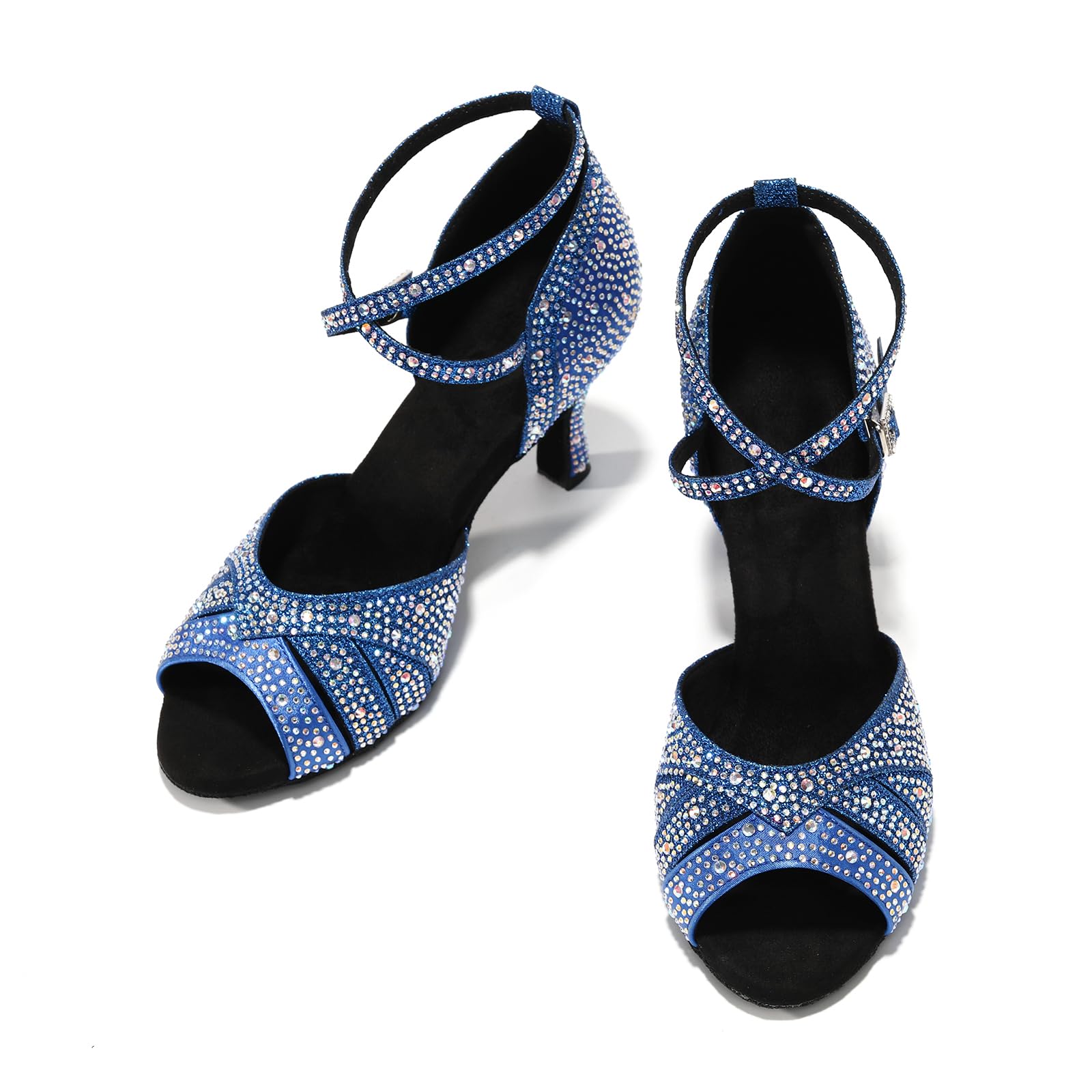 SWDZM Scarpe da Ballo Latino Donna Strass Salsa Bachata Prestazioni Professionale