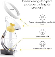 Vista 3 de Medela Colector de Leche Materna de Silicona, Ahorrador de Leche con Tapón Resistente a Derrames, Base de Succión y Cordón, 3.4 oz/100 mL