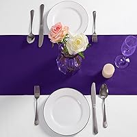 Vista 22 de Manyshofu 12Pcs Satin Orange Table Runner - 12 x 72 Inch Long Size, Party Table Runner Decor Bright & Smooth Wedding Decorations Table Runners for