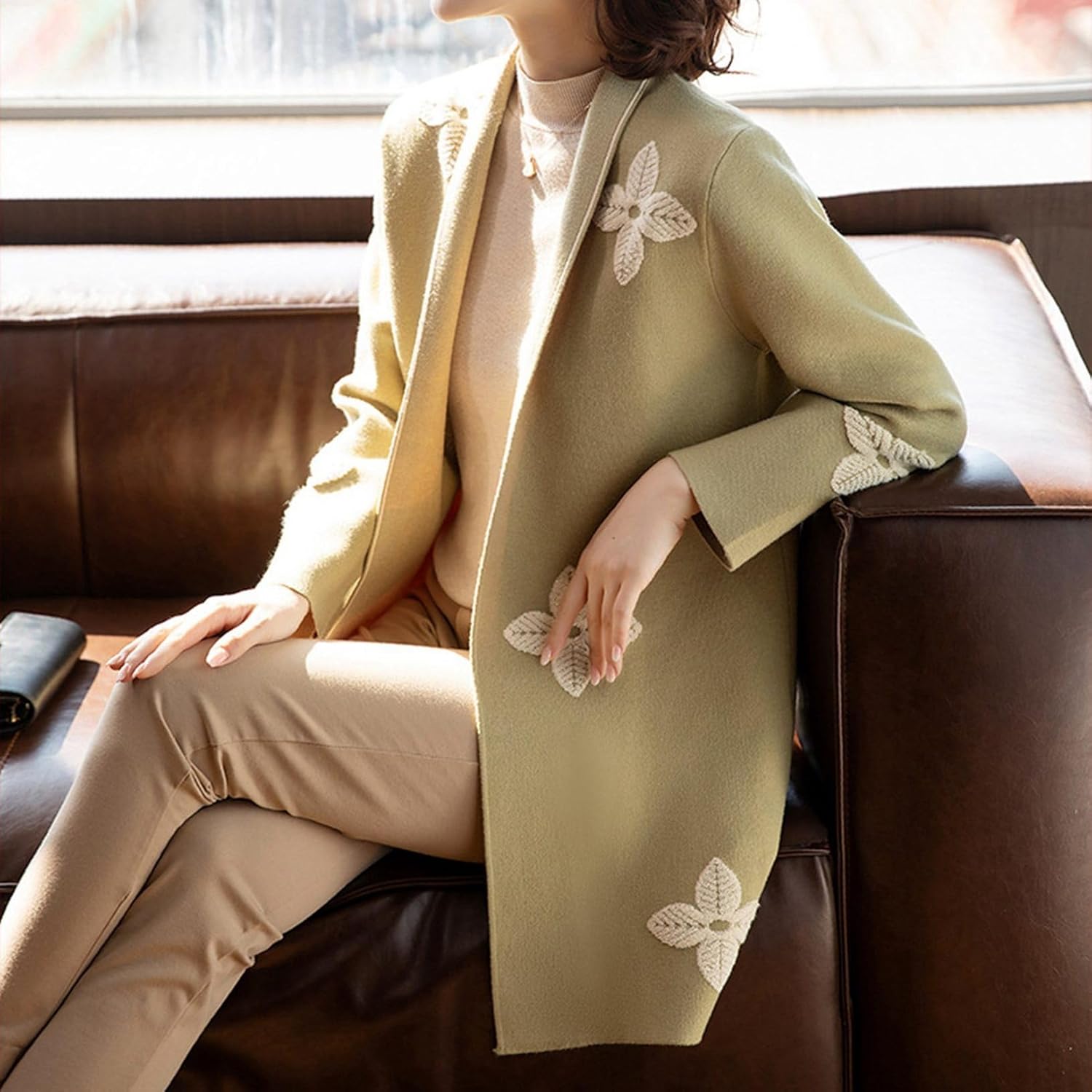 ヨーガンレール JURGEN LEHL ウール ロング カーディガン ブルー