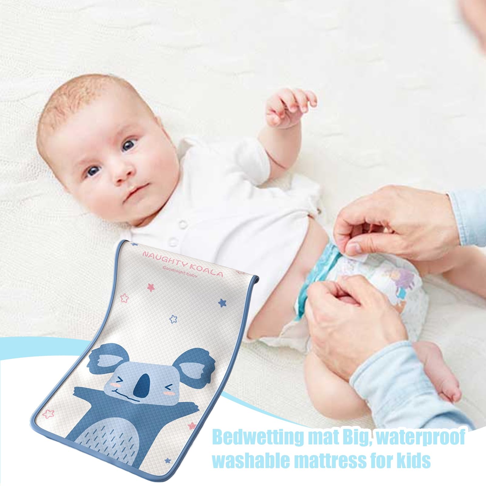 Tapis de lit pour l'énurésie, tampons de pour Les Tout-Petits pour Le lit,imperméable sans Glissement pour Berceau - Toddler Mattress Protector Sheet Cover Tamp pour Les, pour canapé et