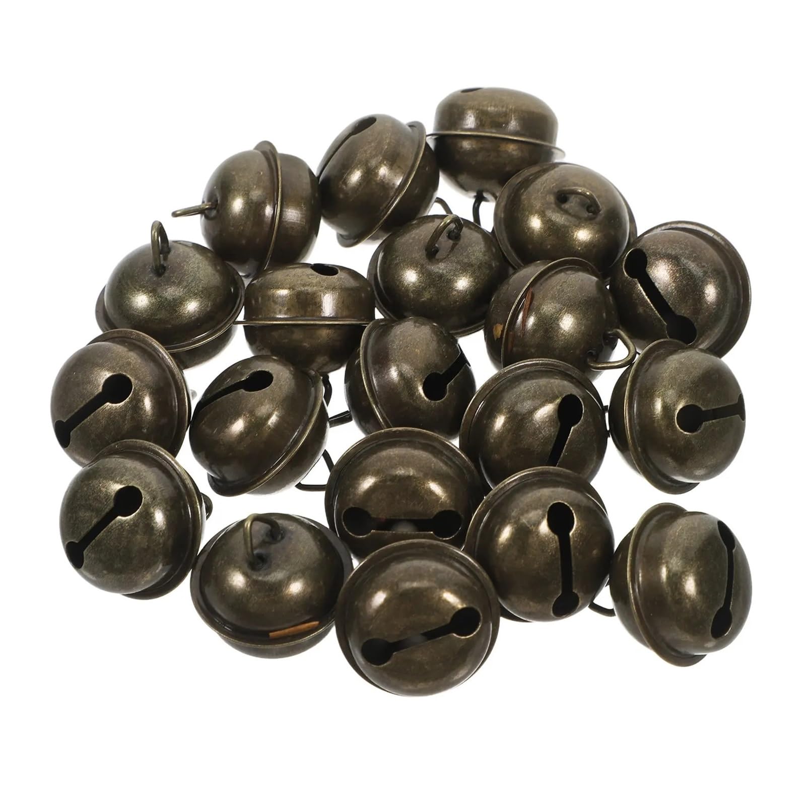 Christmas Bells 50Pcs Decor Antique Iron Bells Classic Bronze Craft Making Crafts Decorative Christmas Tree Ornaments Jingle for Festival And Party Holiday Decorations