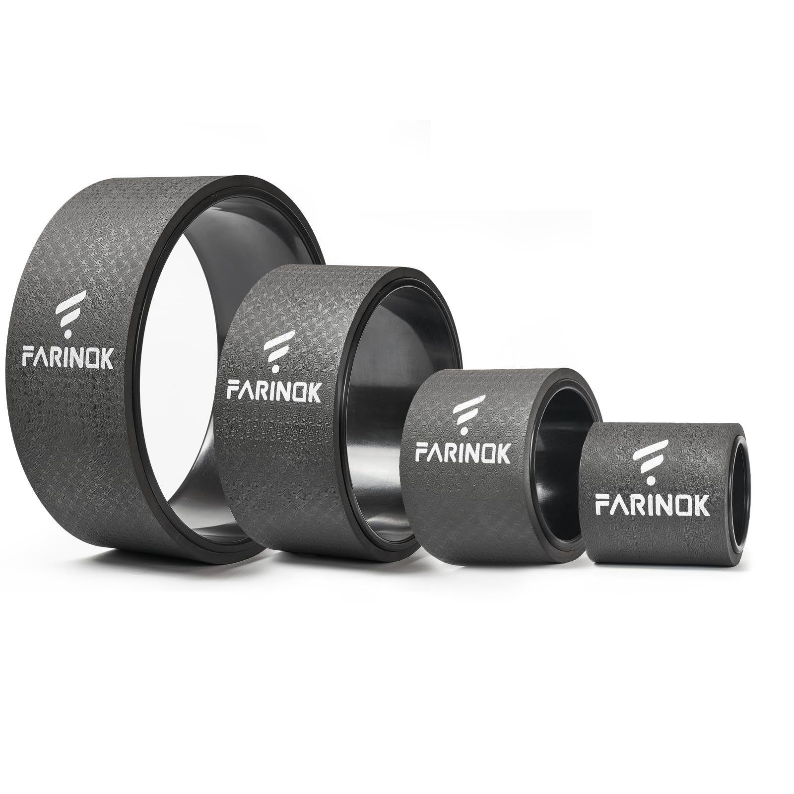 Juego de ruedas de yoga de 10 mm de grosor, ruedas traseras mejoradas para alivio del dolor y estiramiento, rodillo de espalda más fuerte para masaje de tejido profundo, mejora las posturas de yoga
