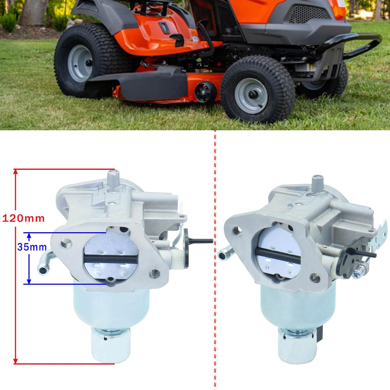16 853 19-S Carburetor Replaces for Kohler 32-853-34-S 32-853-50-S 32-853-63-S 32-853-67-S Fits for KT725 KT730 KT735 KT740 KT745 7000 Series Models with Fuel Pump Oil Filter