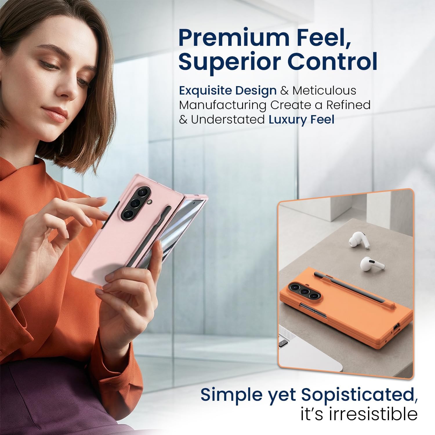 RKINC for Samsung Galaxy Z Fold 7 Case with Screen Protector, [with S Pen Holder & Stylus] Slim Phone Case for Z Fold7, Green