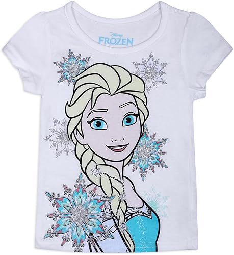 Miniatura 4 de Disney Frozen Girls Elsa and Anna 3 Pack T-Shirts for Toddler and Little Kids