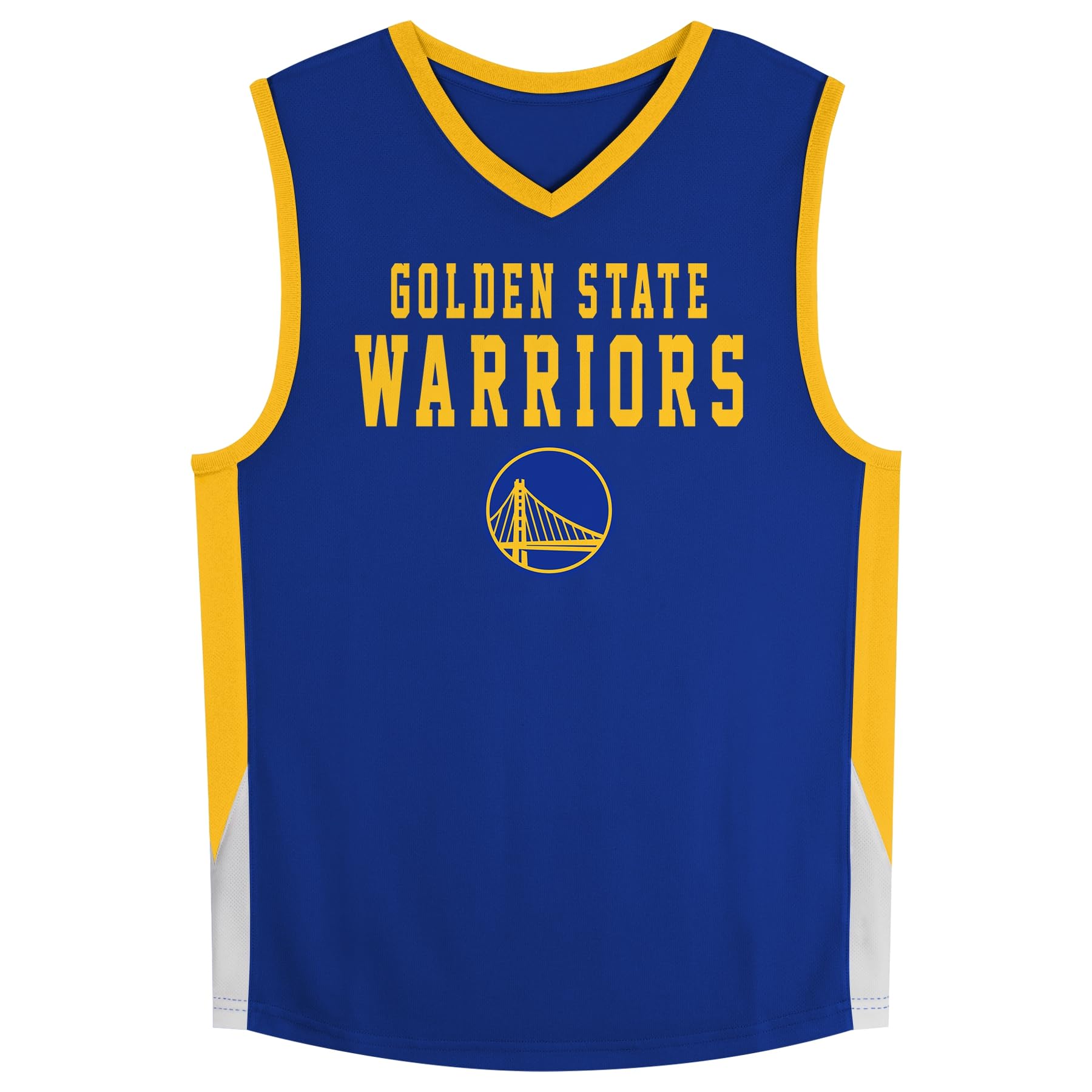 Outerstuff NBA Golden State Warriors Youth Boys Knit Top Jersey with Team Logo, Medium (10-12)
