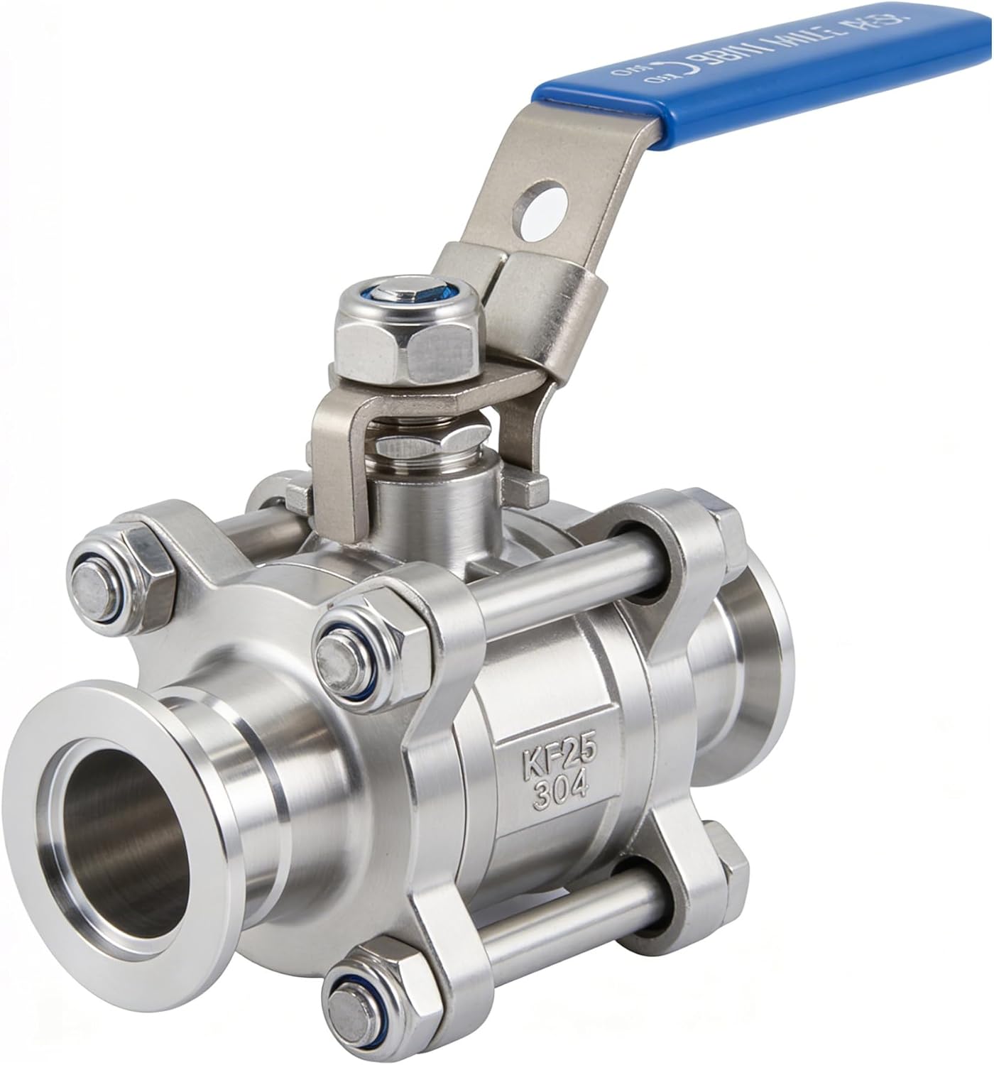 QiiMii KF-16 Vacuum Ball Valve Clamp Valve, Stainless Steel 304, with Locking Device