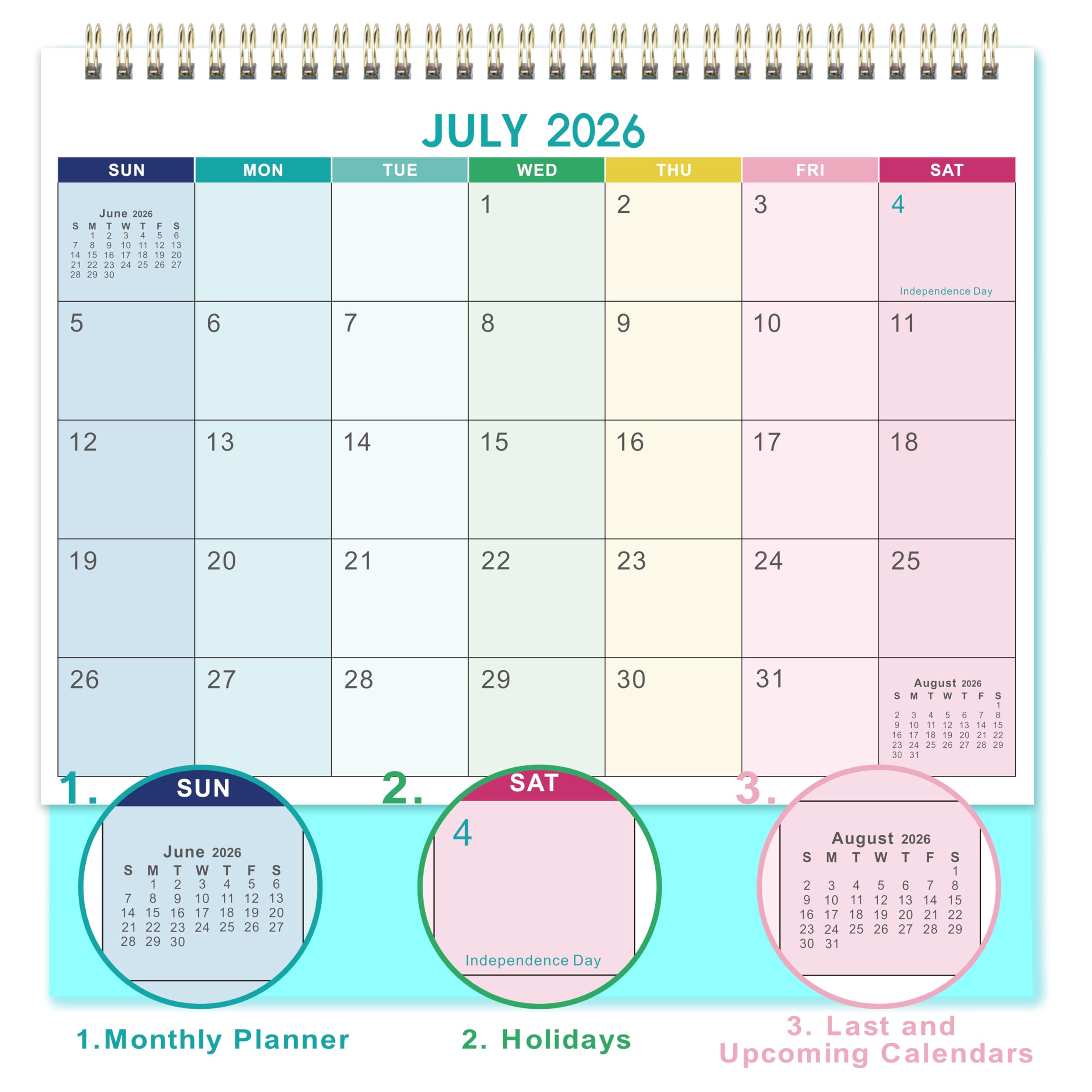Snapklik.com : Desk Calendar 2026-2027 - JUL 2026 - DE…