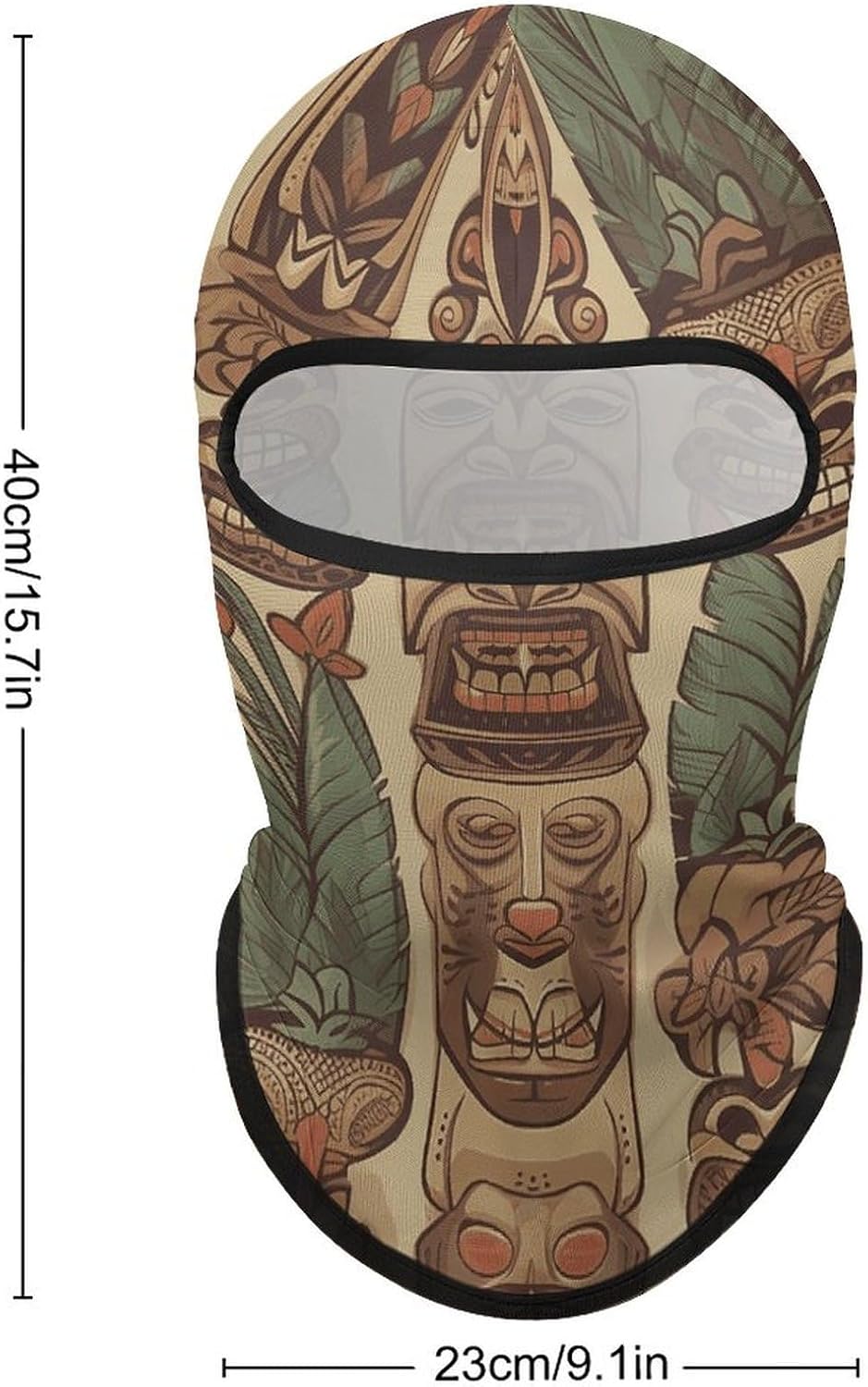Balaclava Face Mask for Men Women Sun Protection Full Face Cover | Breathable Vintage Aloha Tiki Full Face Mask Windproof Ski Mask Motorcycle Helmet Lining for Outdoor Sport Cycling