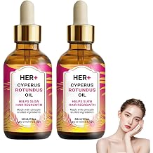 HER+ Cyperus Rotundus Oil for Hair Removal - 60ml, 2026 New Organics Hair Removal Oil, Reducing Body Hair Growth, Pore Minimizer, Moisturizing & Soothing, Suitable for All Skin Types 2 Bottle