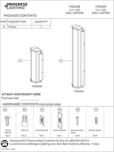 Miniatura 6 de Progress Lighting Z-1070 Colección LED 1-Luz Blanco Acrílico Sombra Moderno Aplique de Pared Pequeño para Exteriores Luz Texturizada Negro