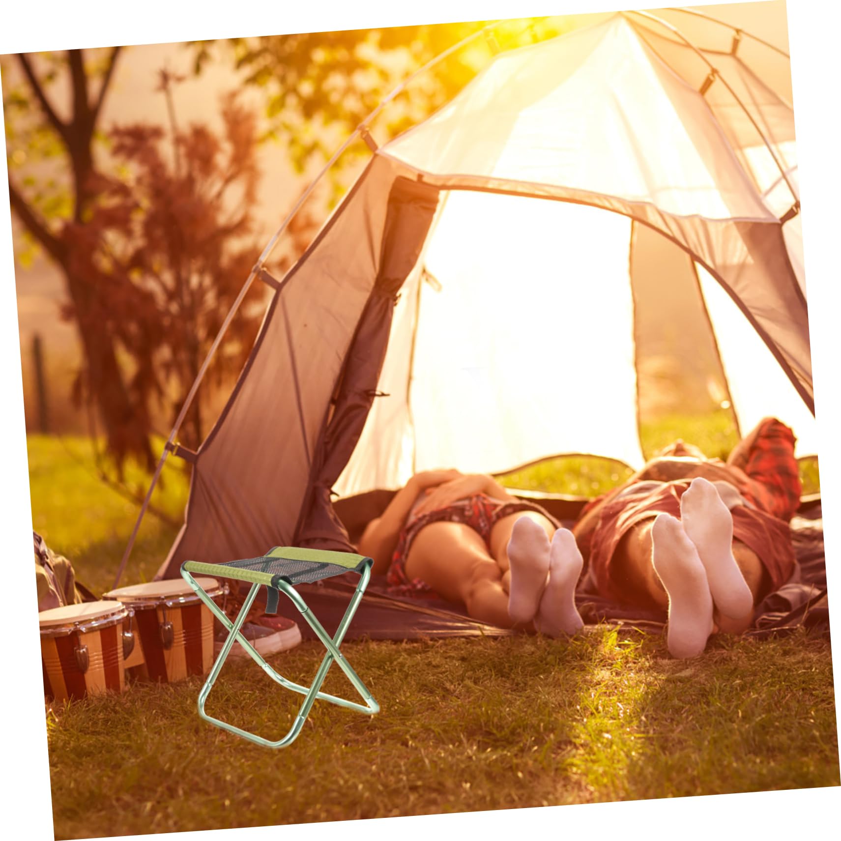 TOYANDONA Portable Folding Stool Lightweight Multi Function Camping Chair for Fishing BBQ and Outdoor Activities Convenient Space Saving Throne Chair Easy to Use and Durable