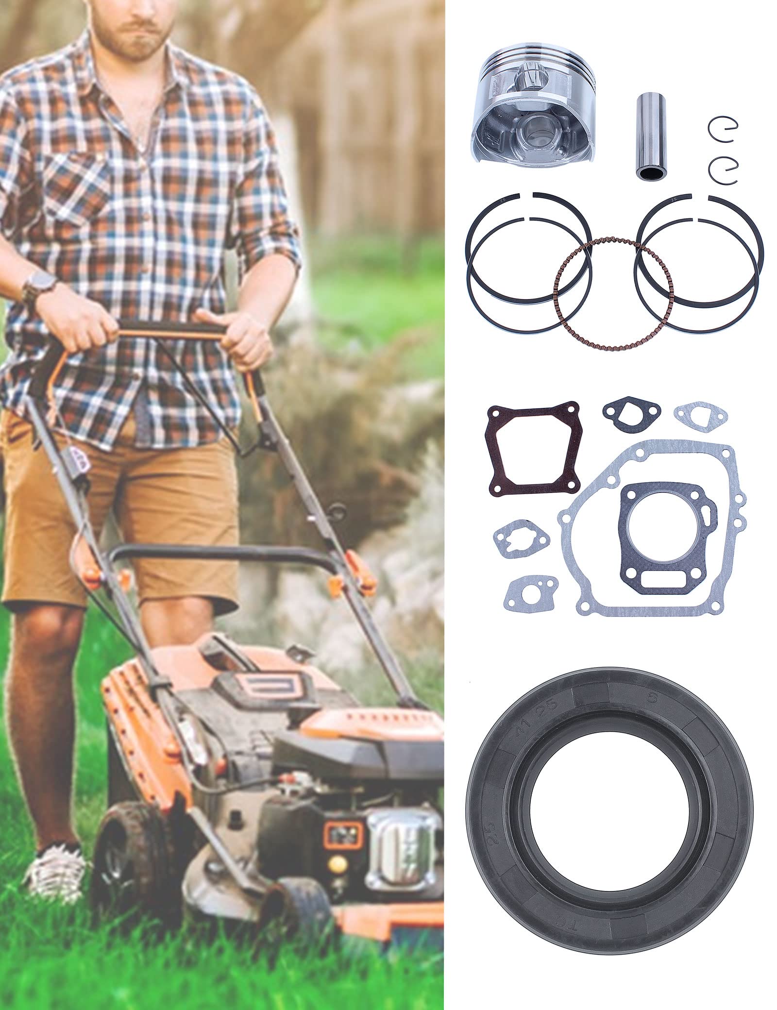 68mm Piston Rings Gasket Oil Seal Rebuild Kit for Honda GX160 GX200 168F 5.5/6.5HP 2-3.5kw Gasoline Generator Trimmer Engine