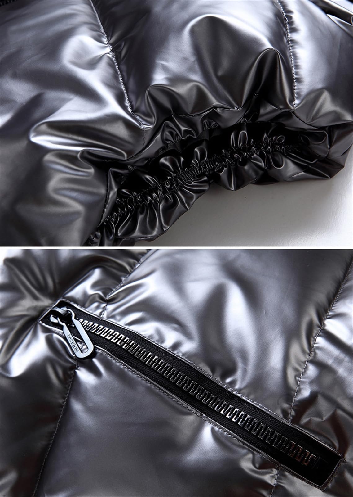 GIBZ Chaleco Acolchado Chaqueta con Capucha Brillante