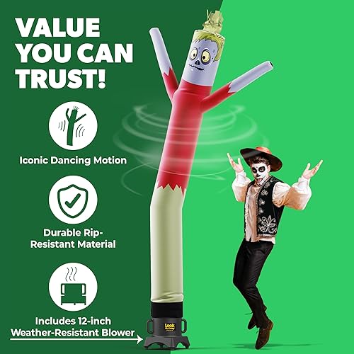 Miniatura 9 de LookOurWay Air Dancers - Juego de tubo inflable para hombre, 20 pies de alto, con soplador de 1 HP para promoción de negocios, temática de