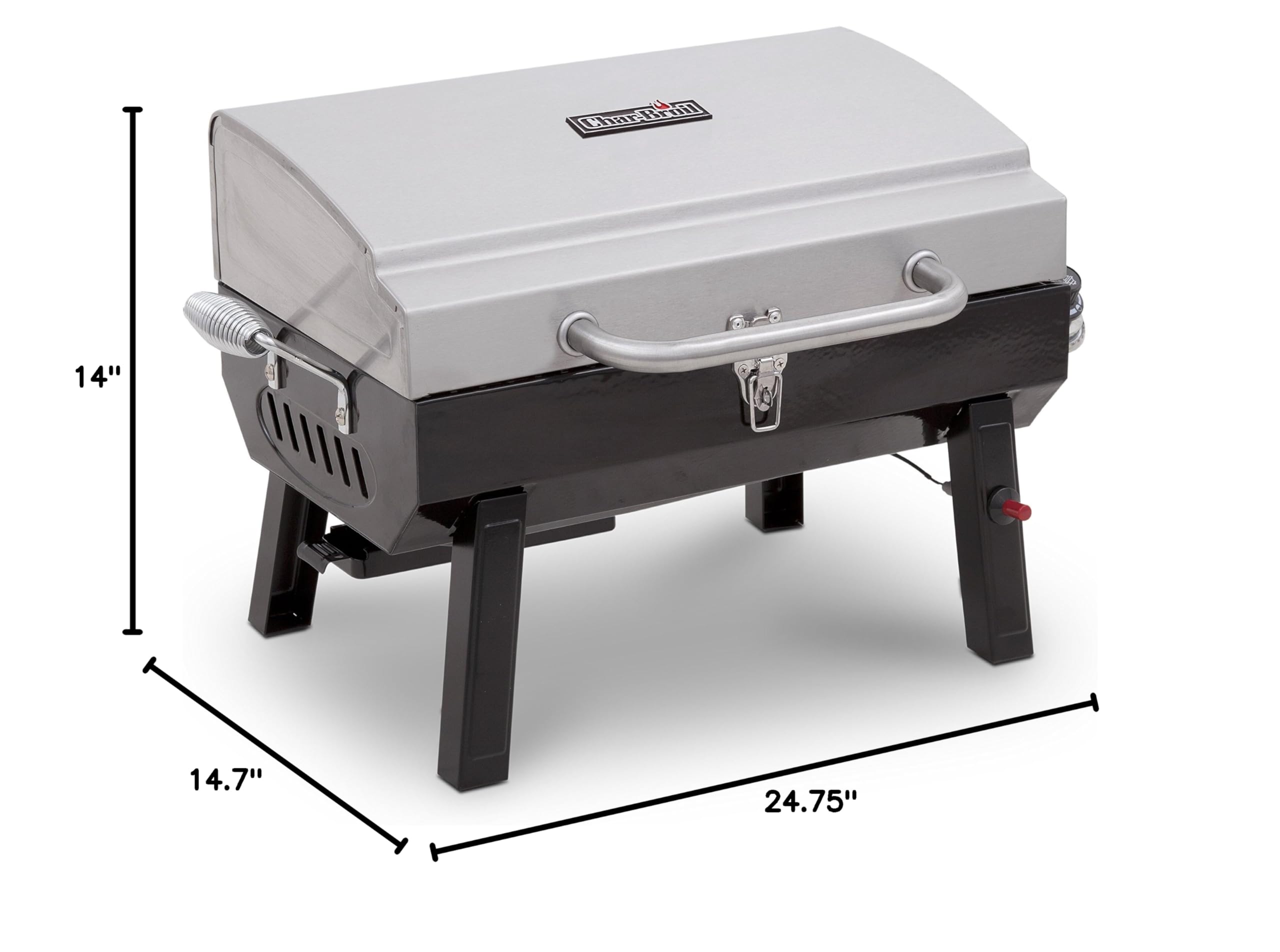 Charbroil 1-Burner Portable Gas Grill - Stainless Steel -9 Charbroil 1-Burner Portable Gas Grill - Stainless Steel -9