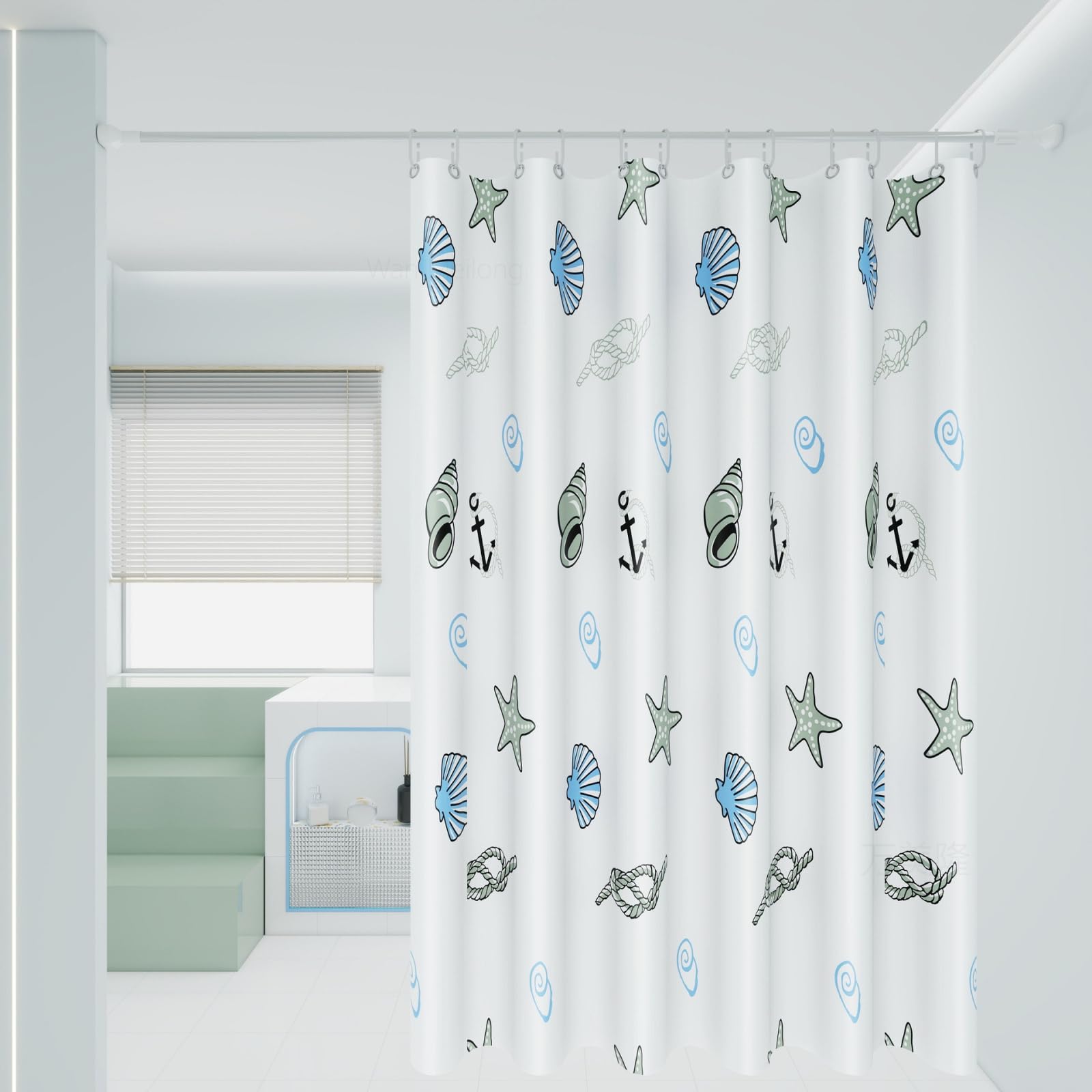 Rideau douche 200X240 anti moisissure imperméable rideau baignoire