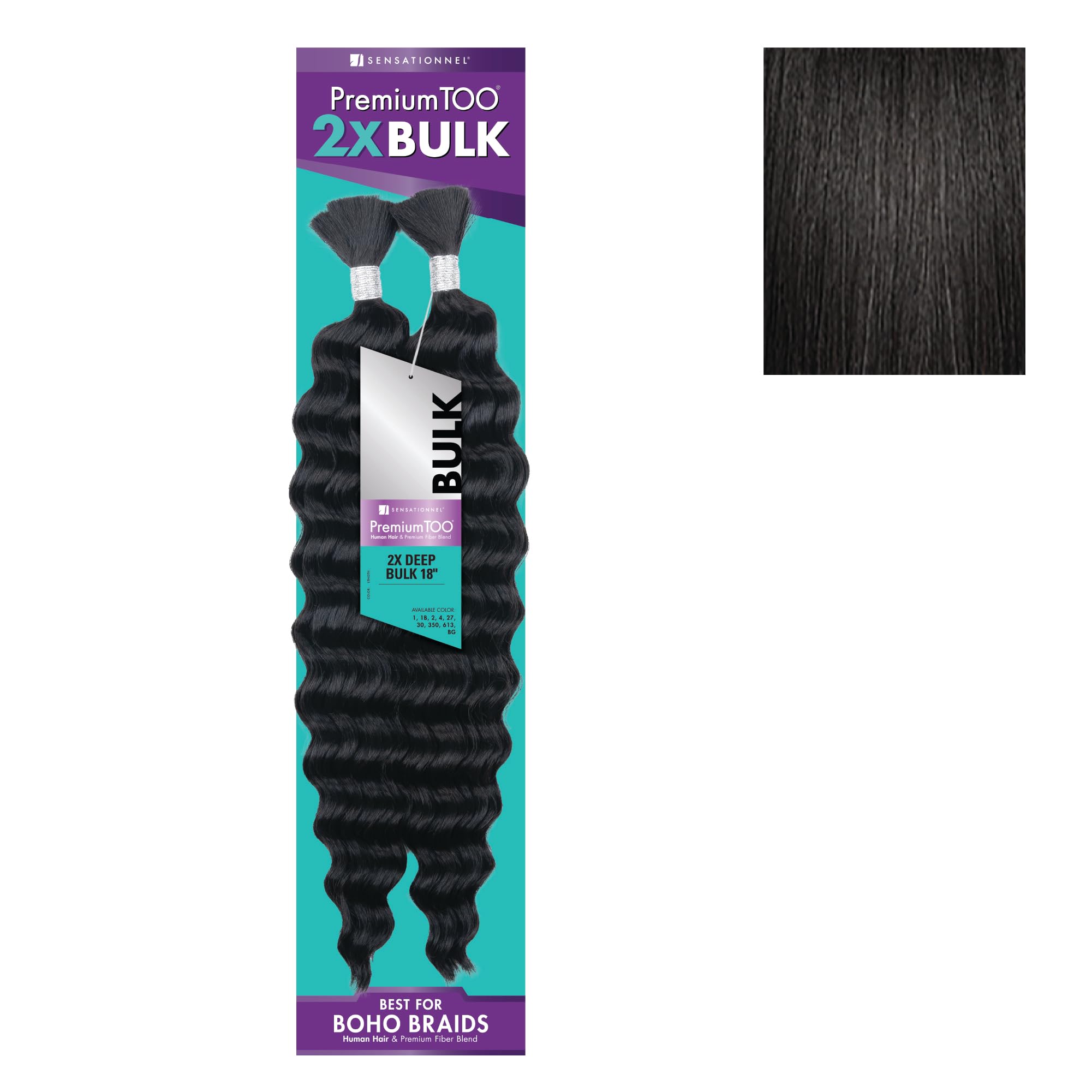 Sensationnel PremiumToo Bulk Weaving-2X Deep,1 pack 18 inch, 1B OFFBLACK