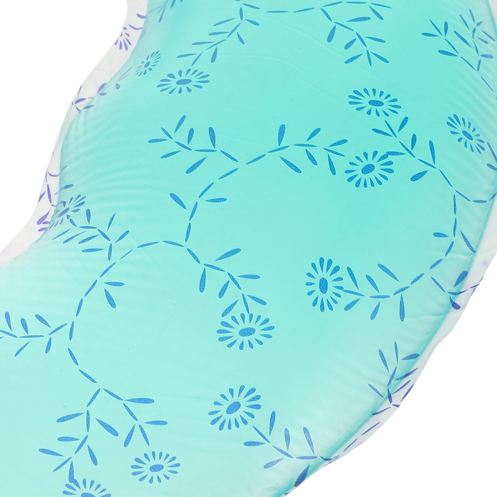 Almohada Facial de Silicona Orificio Redondo para Masaje Profesional en Salón, Reposacabezas para Mesa de Masaje, Cojín Verde Estampado para Cuidado y Relajación