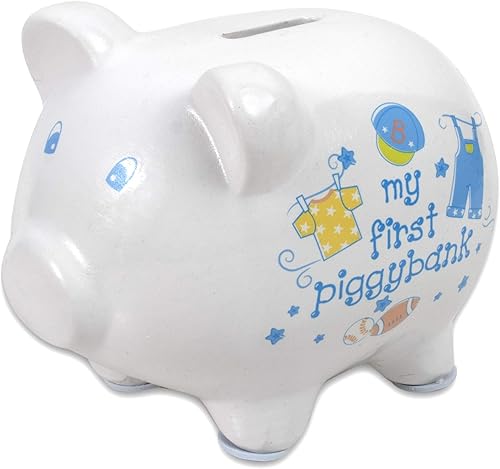 Miniatura 1 de Baby Essentials My First Piggy Bank, First Higgy Banks para niños y niñas (flores)