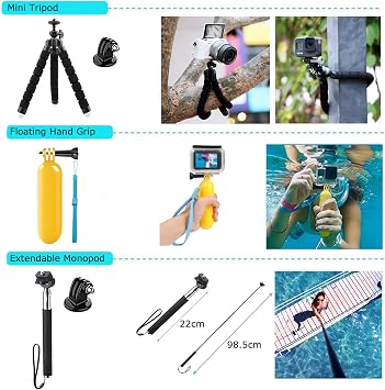 Action Cameras Accessory Set, 50-in-1 Sports Camera Accessories