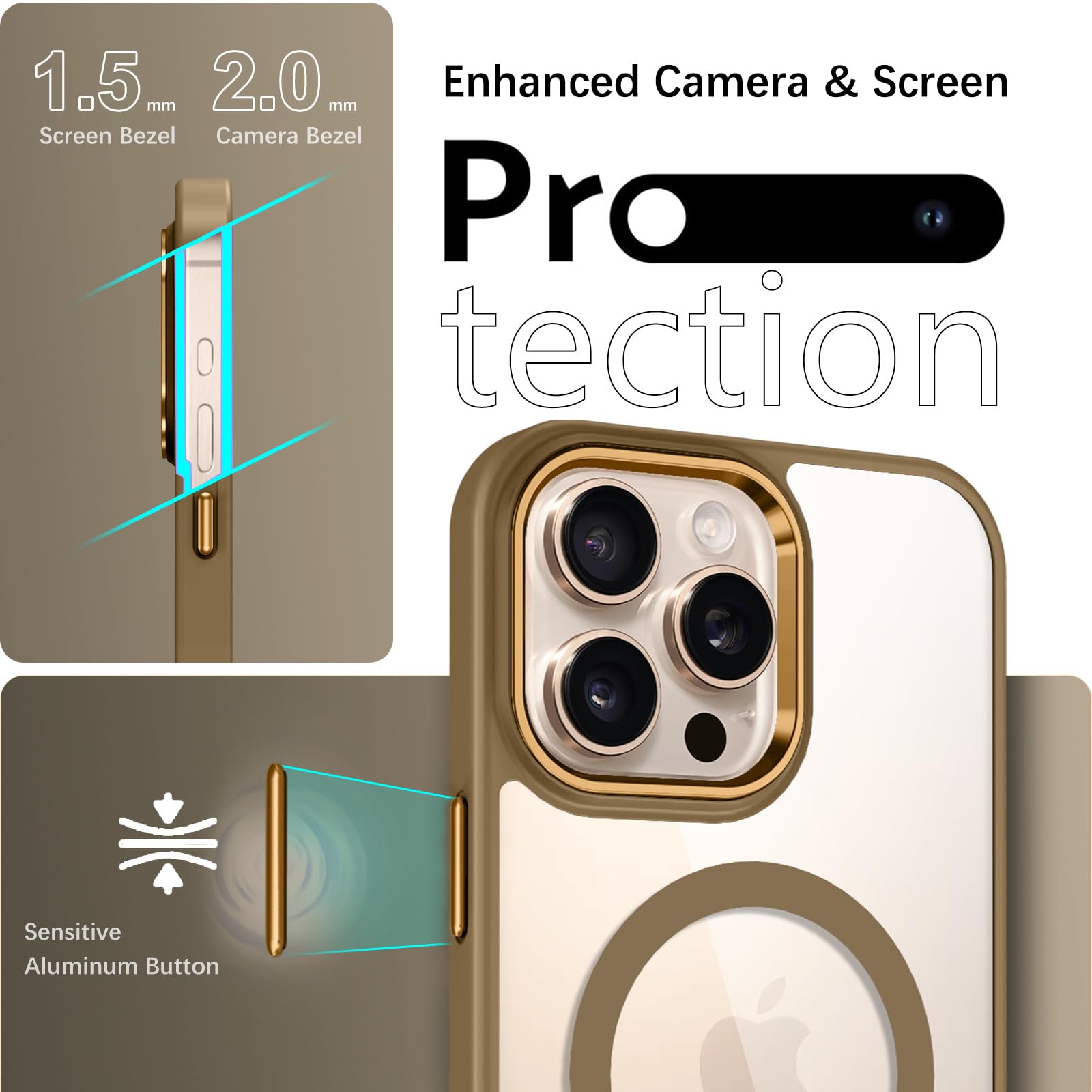 Cover Magnetica DOMAVER Per IPhone 16 - Traslucida Opaca Con MagSafe, Bianco - copertina