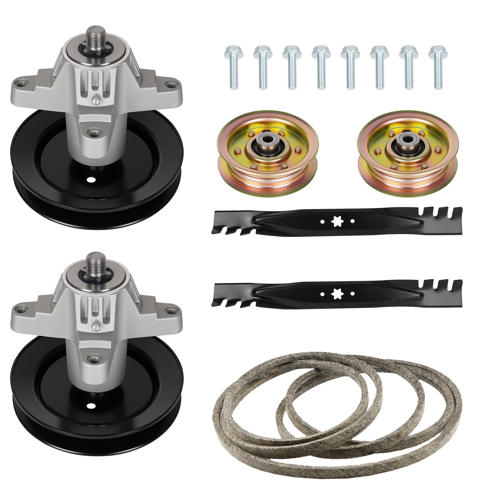 Kit de reconstrucción de cubierta Cuchilla husillo de cinturón tensor Asamblea de cortacésped Huskee 13AD771G731 918-04456A 918-04461 MTD 753-08171 Troy Bilt 742-0616 Cinturón 96 1/2"