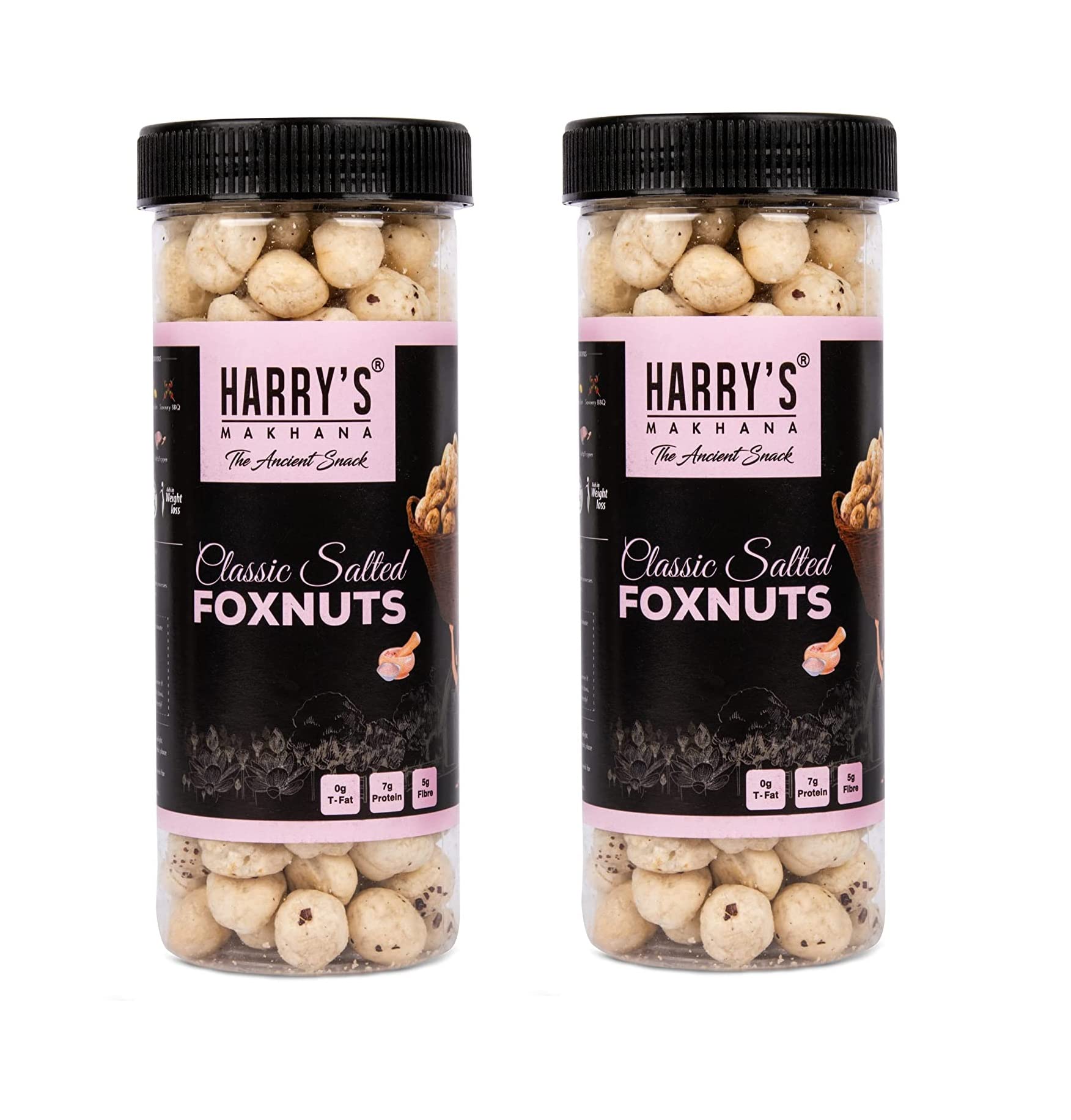 Harrys Makhana Classic Salted Foxnuts | Lotus Seeds | Phool Makhana - Roasted Fox Nuts | Flavoured Healthy Snacks (70Gram Each Pack) (Pack of 2) (B0BG86K1LR) Amazon Price History, Amazon Price Tracker