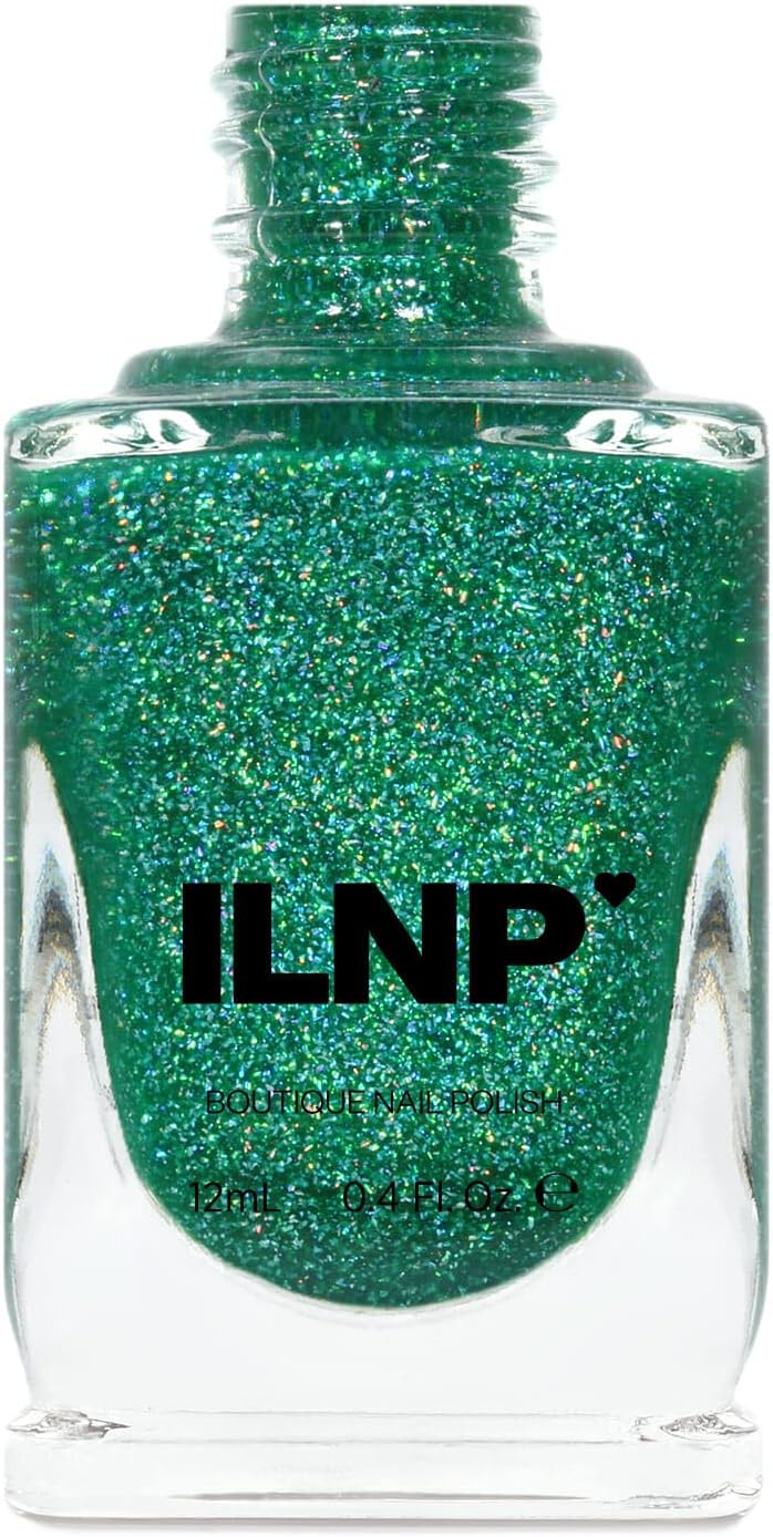 ILNP Hide and Seek - Shamrock Green Holographic Sheer Jelly Nail Polish