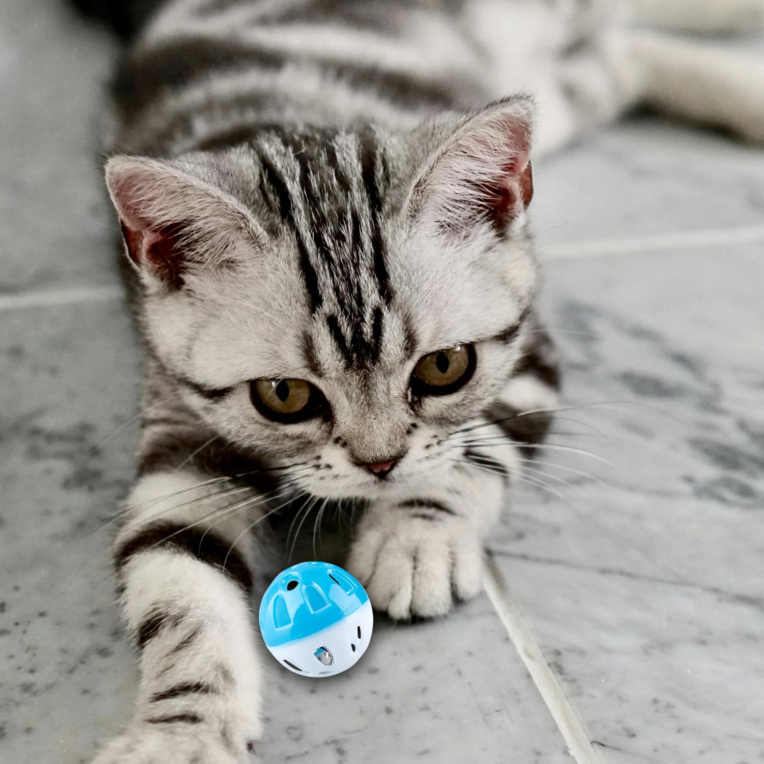 Luckious 12 PCS Cat Bell Toy Ball, Interactive Motion-Activated Jingle Ball for Cats - Image 3