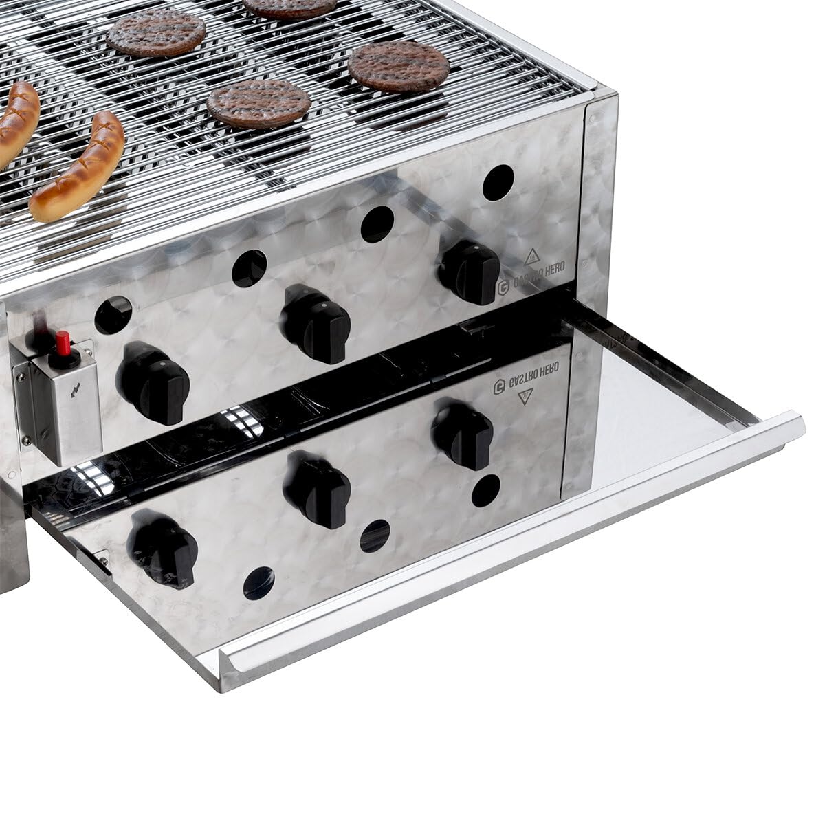 GastroHero Vassoio raccogli grasso per arrosto combinato TBG3-T – Robusto vassoio di raccolta in acciaio inox per residui di grasso e frittura – Accessori per ristorazione e catering