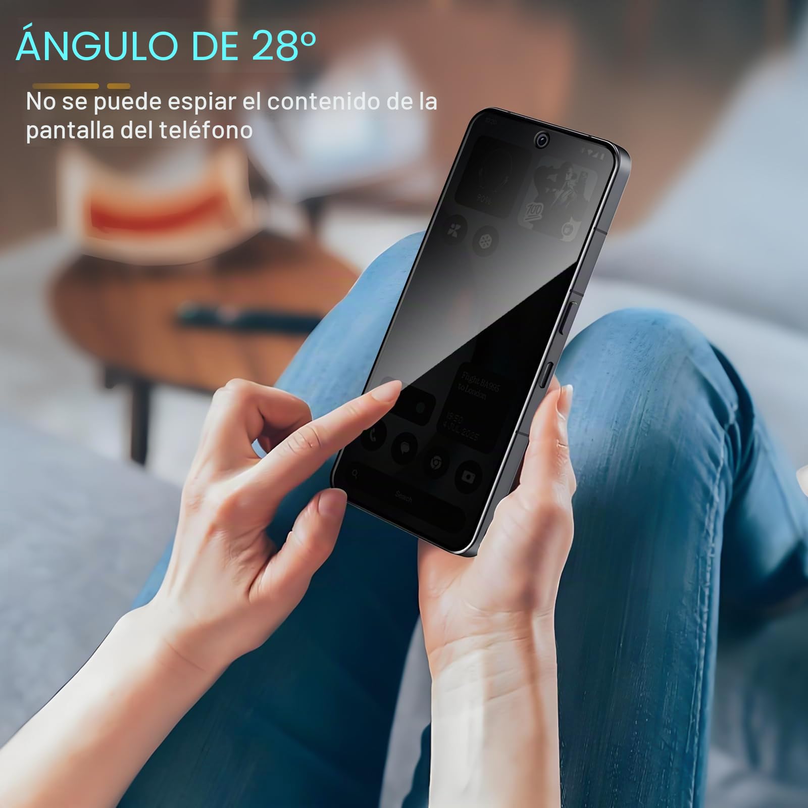 Lokyoo 3 Piezas Protector Pantalla Privacidad Para Nothing Phone(3) – Vidrio Templado Antiespías 9H, HD Transparente, Cobertura Total, Fácil De Instalar