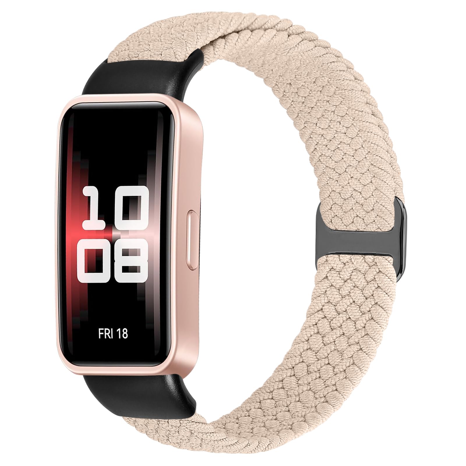 KIBDSNG Braided Watch Strap Compatible with Huawei Band 10/Huawei Band 9/Huawei Band 8, Elastic Adjustable Nylon Replacement Strap for Huawei Band 10/9/8 for Women Men