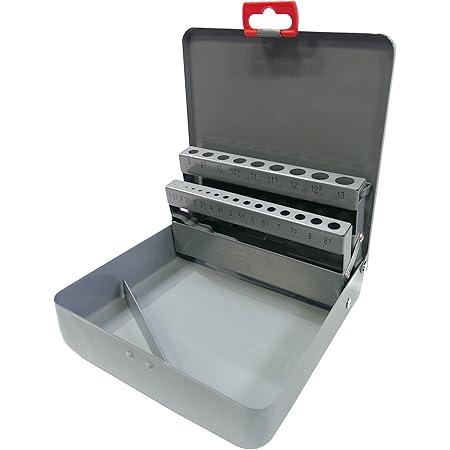 PTG Metallkassette 50-tlg. Für Bohrersätze 1,0-5,9mm - Stahlblek Aufbewahrung