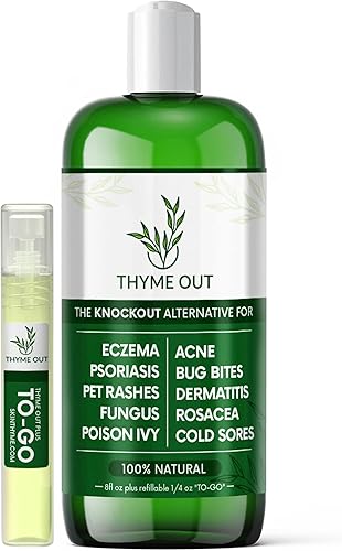 Thyme Out Tratamiento natural para la piel para aliviar el eccema la psoriasis el acné la dermatitis la rosácea el herpes labial las erupciones de Thyme Out Tratamiento natural para la piel para aliviar el eccema la psoriasis el acné la dermatitis la rosácea el herpes labial las erupciones de