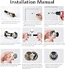 Door Viewer, Solid Brass 220 Degree Peephole, with 16mm (5/8) Drill Bit Wide Angle Door Spy Hole, Security for Front Door for 35-60mm Thick Doors Peep Hole, Door Spyhole for Safety, Bronze