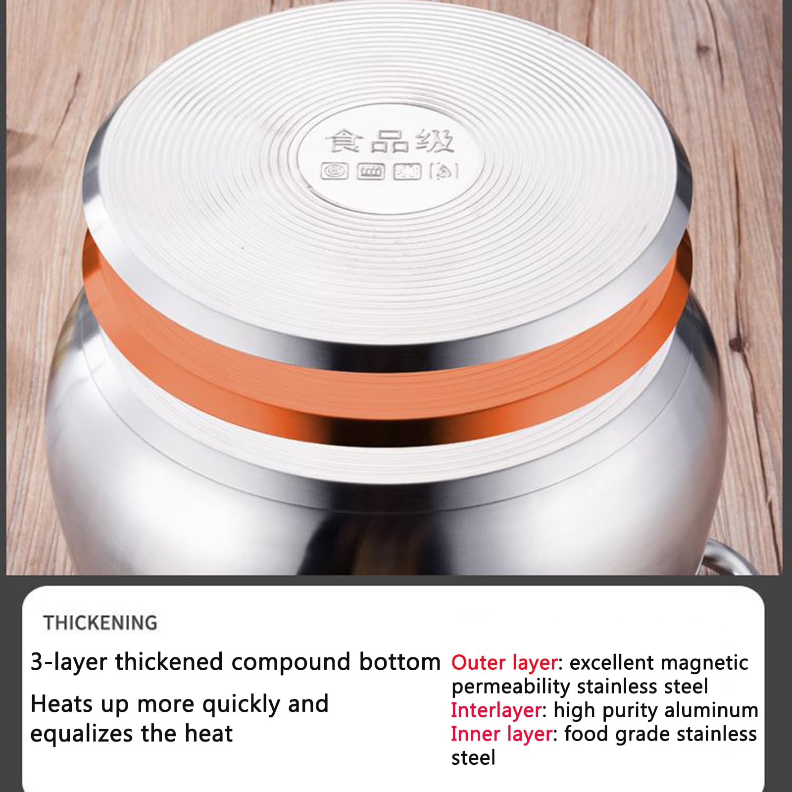 Olla de acero inoxidable con vapor, 24/26/28 cm, olla multiusos para cocinar salsas, pasta, pasta y mariscos (24 cm)