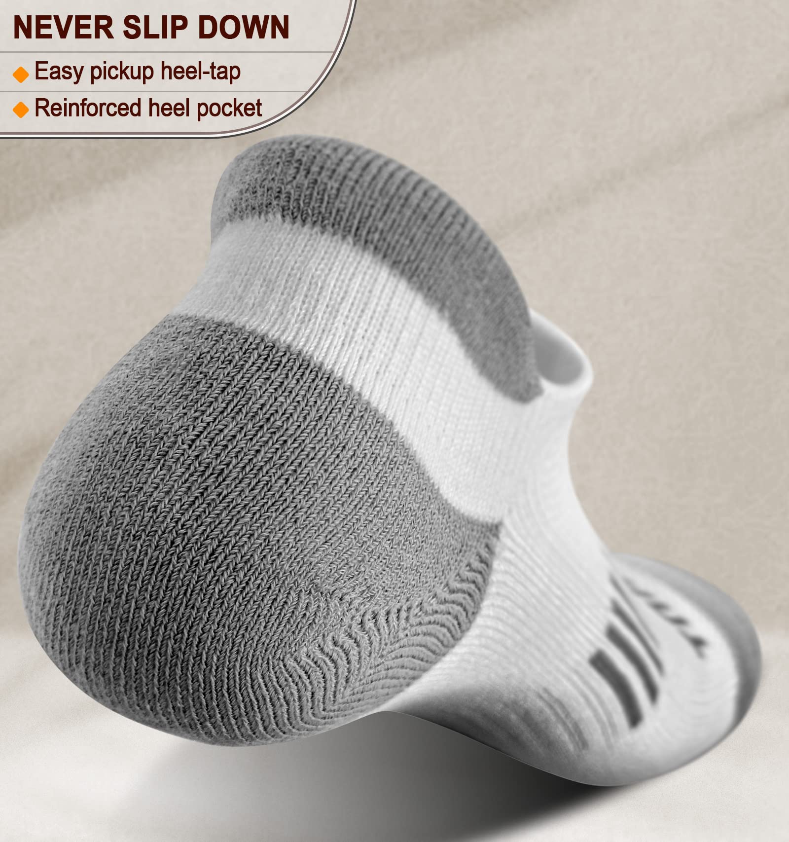 BULLIANT Calzini Sportivi Donna 6 paia, Calze Corsa Cuscino Completo con Linguetta sul Tallone