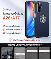 Vista 8 de JAME Funda para teléfono Samsung Galaxy A17/A26 5G con protector de pantalla [2 paquetes] Soporte de anillo Soporte Doble Capa Grado Militar a