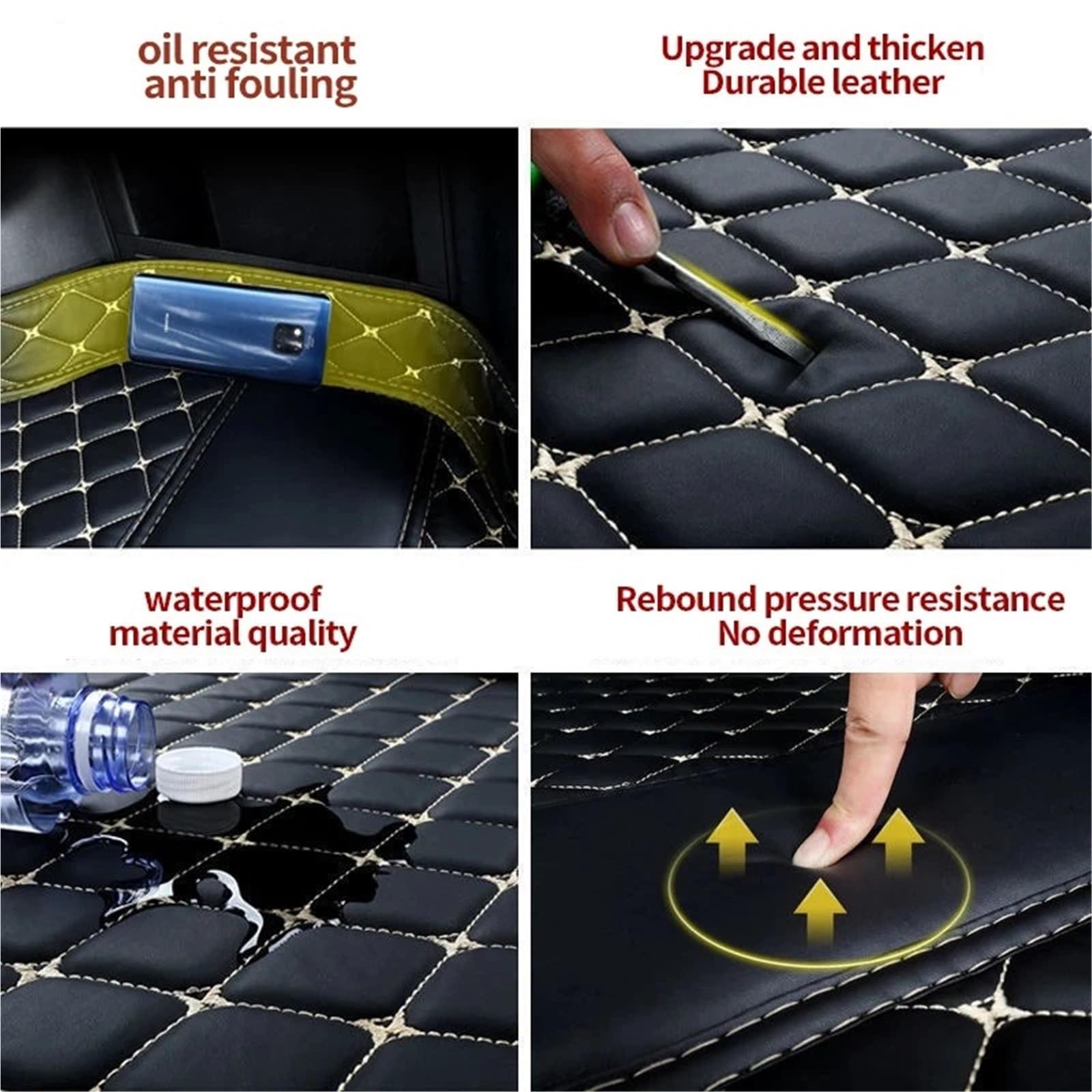Car Trunk Liner Leder-Kofferraummatten Cargo Fit für Chery Tiggo 4 E 5X Pro DR 5.0 2023 2022 2021 Kofferraumwanne(17)