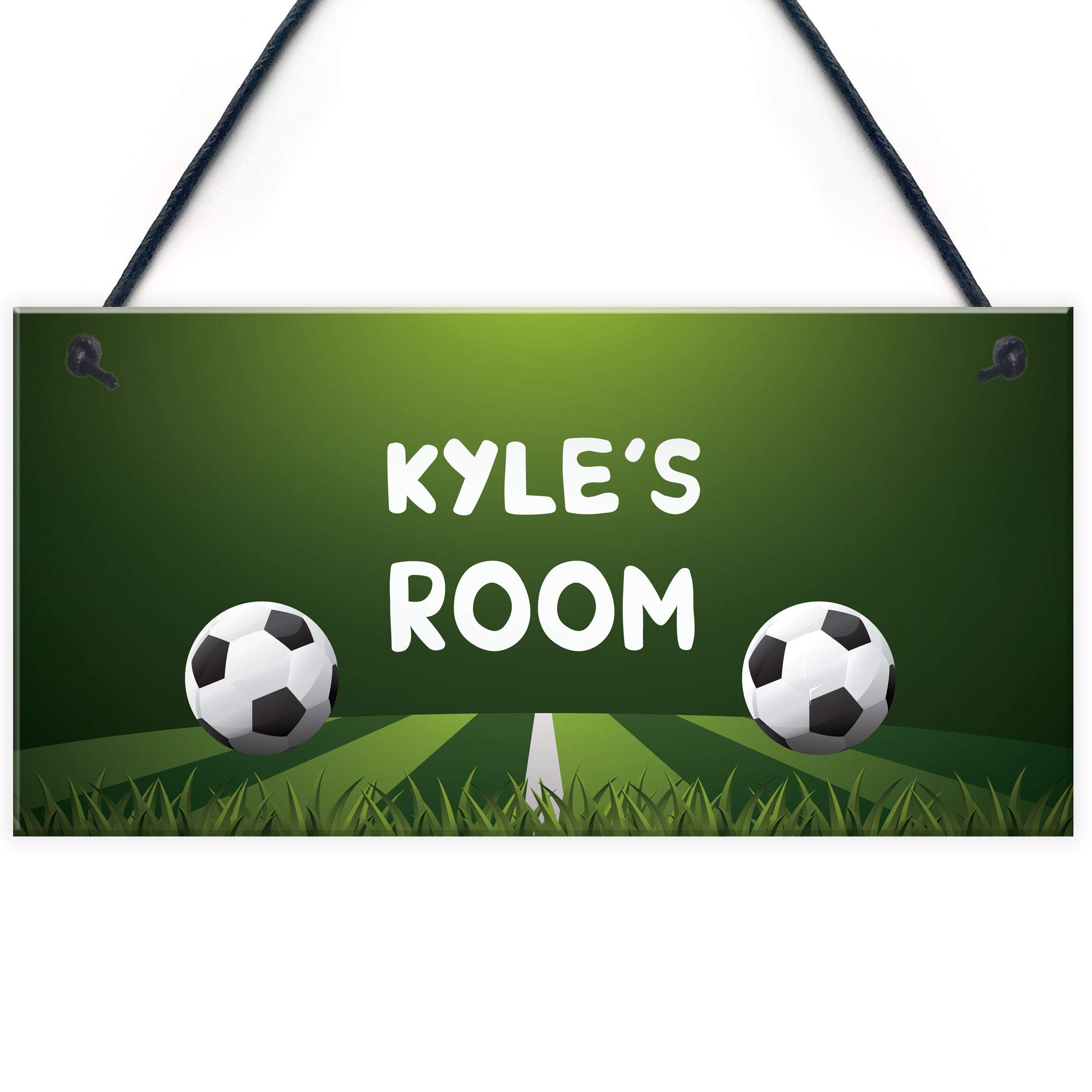 Red Ocean Personalised Football Boys Bedroom Sign Gift For Son Brother Football Lover Gift