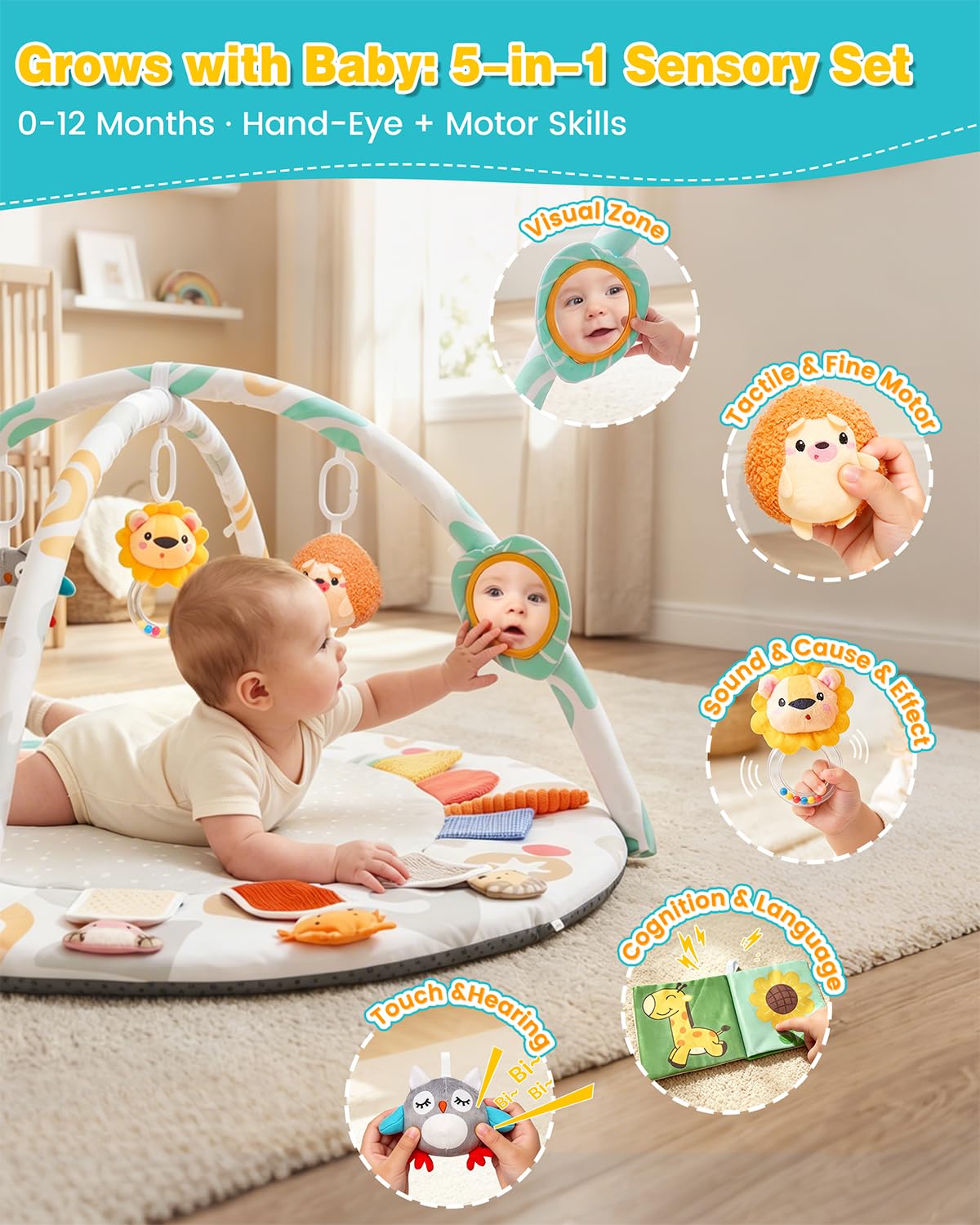 Baby-Spielmatte & große runde Spielmatte