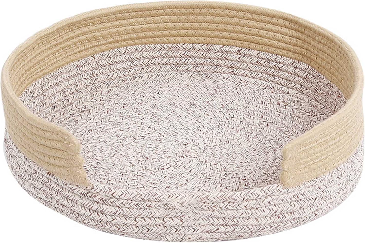 review for Cat Scratching Bed for Indoor Cats Washable Woven Soft Basket Calming Basket Small Scratching Bed